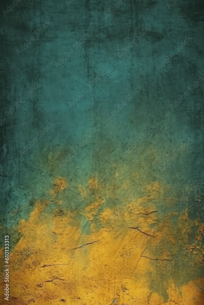 Grunge Background Texture in the Colors Black Green Gold with empty copy space for text - Grunge Wallpaper Gold Green Black Style - Grunge Backdrop created with Generative AI Technology