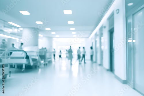 Blurred hospital interior - abstract medical background 