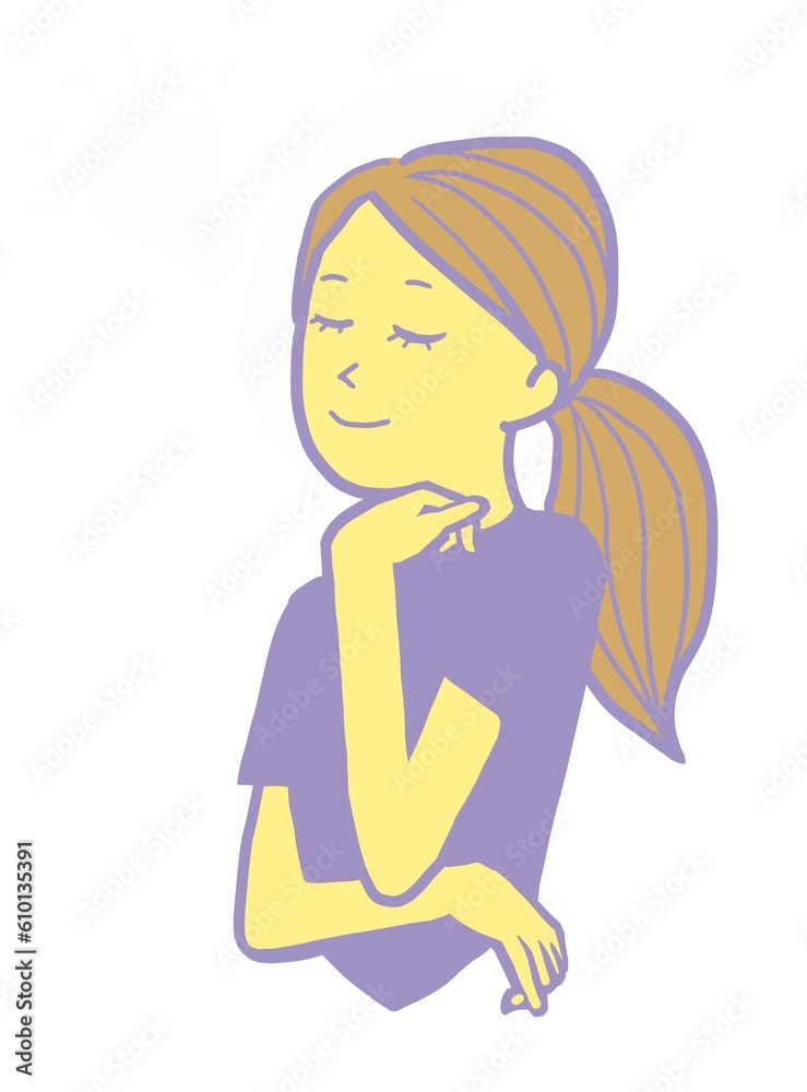 考える 女性 イラスト 考える 女性 イラスト
