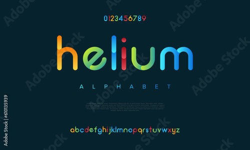 Abstract digital technology logo font alphabet. Minimal modern urban fonts for logo, brand etc. Typography typeface uppercase lowercase and number. vector illustration