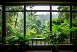 View from of a window in a villa in Bali, Indonesia