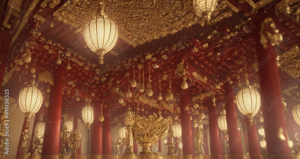 Obraz premium 中国 寺院｜Generative AI