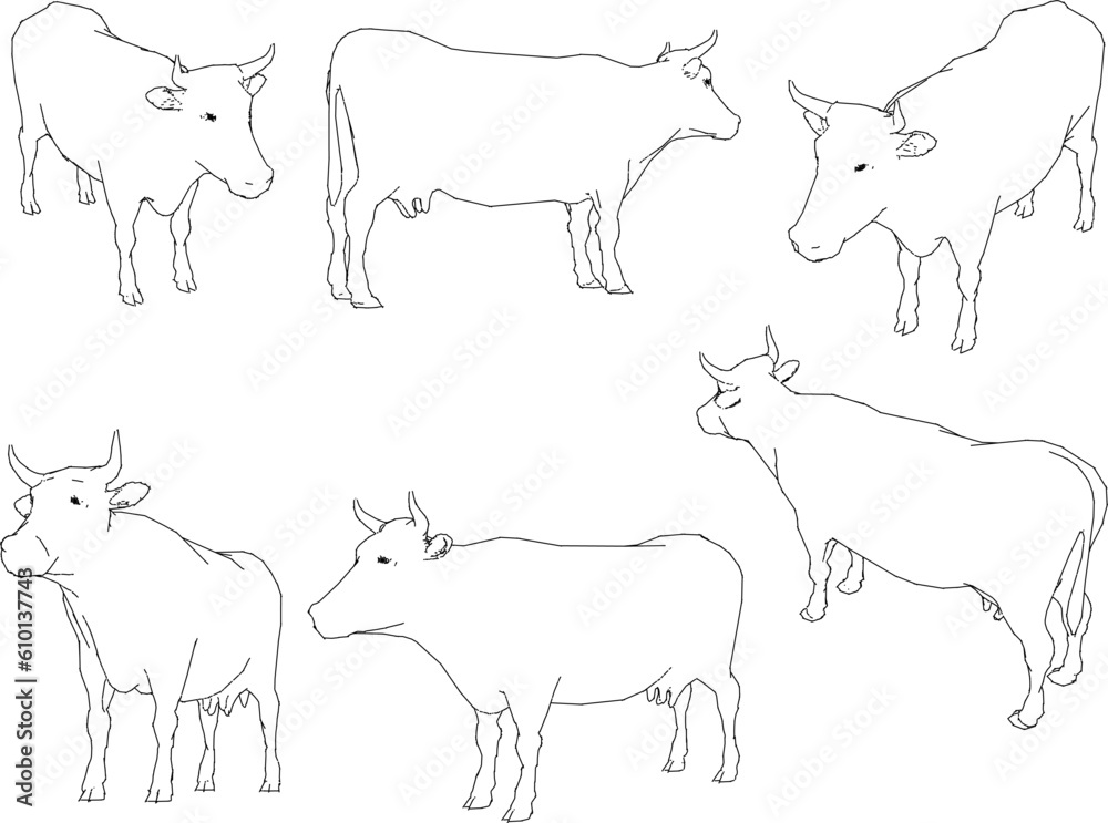 vector-sketch-illustration-of-cartoon-fat-cow-farm-animal-with-lots-of