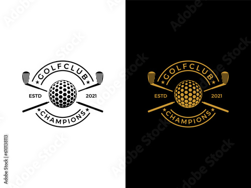 Golf emblems logo design vector 