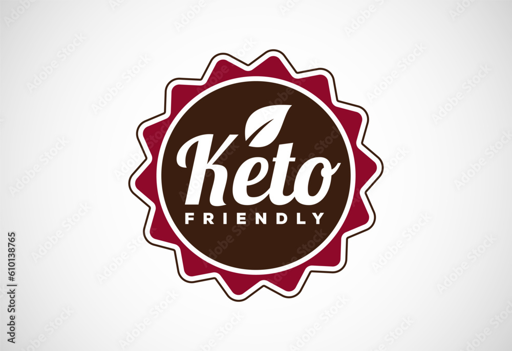 Keto friendly icon. Keto friendly and organic labels sign. Healthy natural product label design vector illustration Keto friendly icon. Keto friendly and organic labels sign. Healthy natural product label design vector illustration
