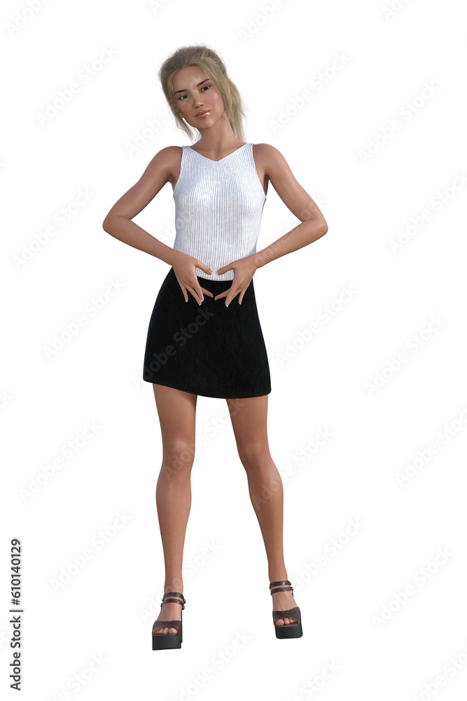 Fototapeta premium Young adult with blonde hair