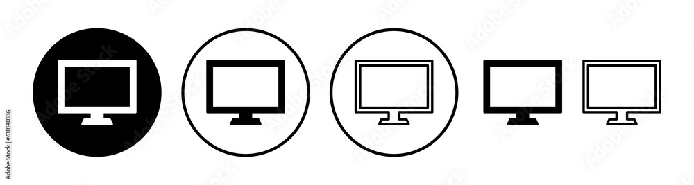 Computer icon vector. computer monitor icon. Computer icon vector. computer monitor icon.