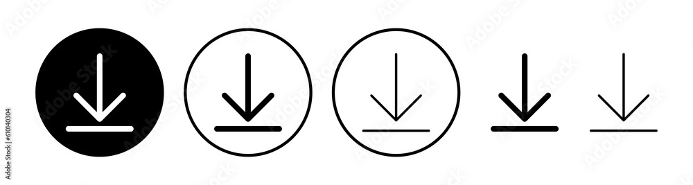 Download icon vector. Downloading vector icon Download icon vector. Downloading vector icon