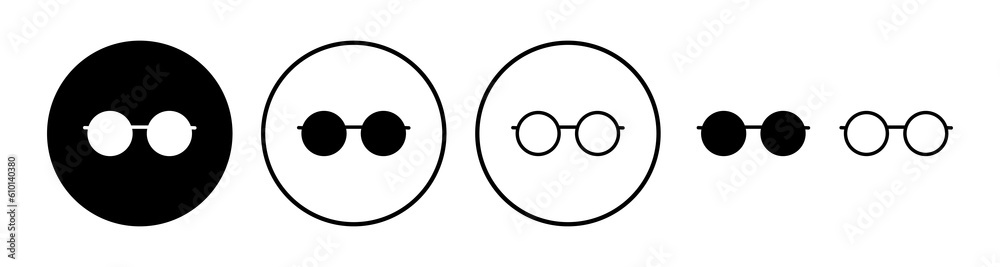Glasses icon vector. eye glasses icon. sunglasses Glasses icon vector. eye glasses icon. sunglasses
