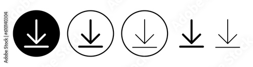 Download icon vector. Downloading vector icon