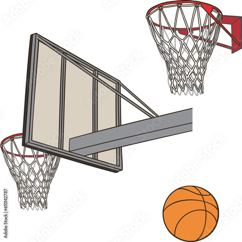 A set of basketball equipment