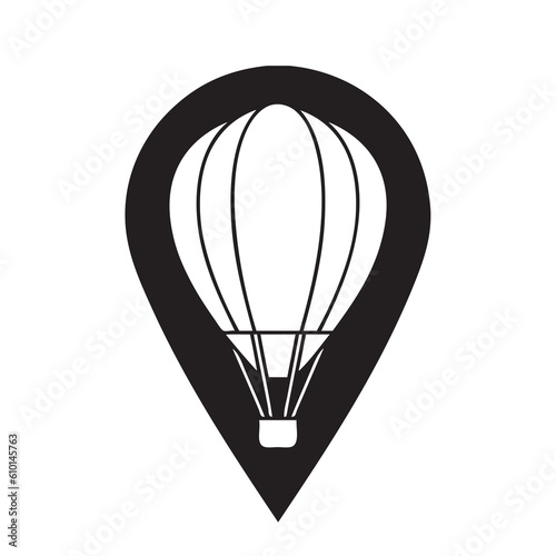 Hot air balloon map sign
