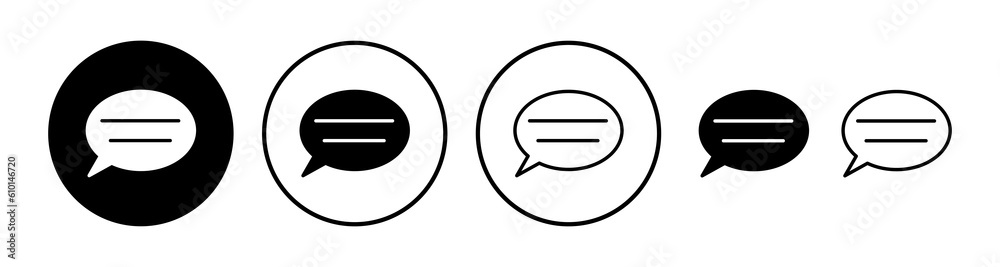 Chat icon vector. Chat Icon in trendy flat style isolated. Speech bubble symbol for web design Chat icon vector. Chat Icon in trendy flat style isolated. Speech bubble symbol for web design