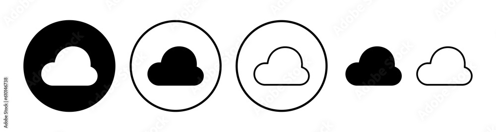 Cloud icon vector. cloud data. cloud services Cloud icon vector. cloud data. cloud services