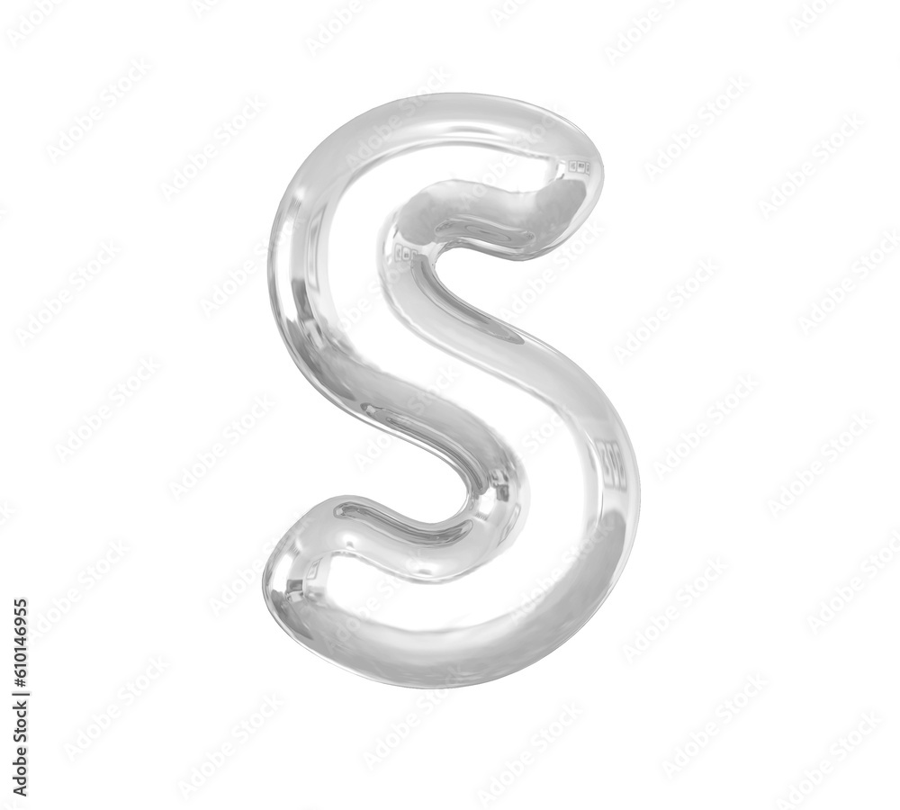 Letter S Silver Balloons