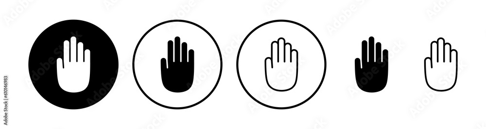 Hand icon vector. hand symbols. palm Hand icon vector. hand symbols. palm