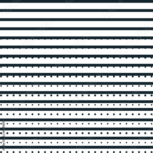Dots gradually disappear under the stripes