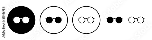 Glasses icon vector. eye glasses icon. sunglasses