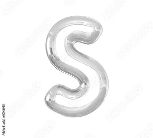 Letter S Silver Balloons