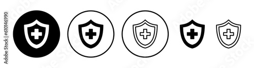 Health insurance icon vector. medical insurance icon