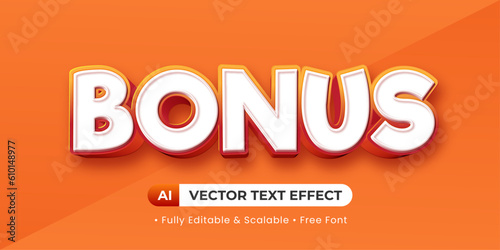 Editable orange font style sale bonus text effect