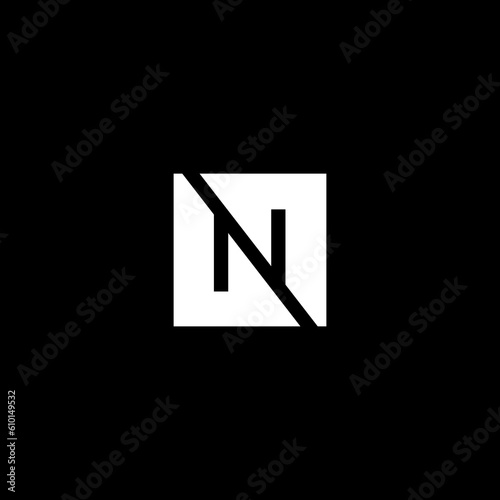 logo N blok abstrak