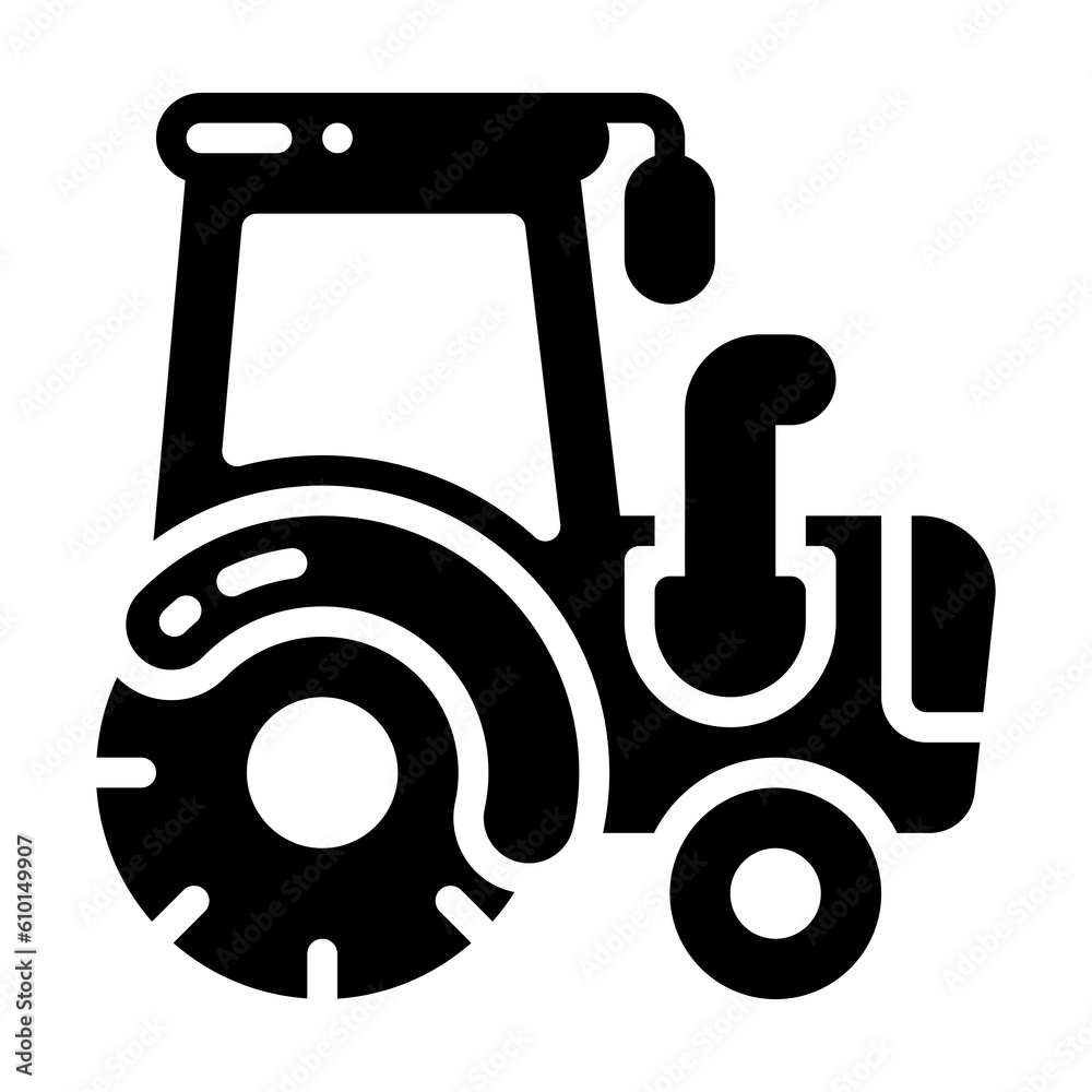 tractor glyph style icon, vector icon can be used for mobile, ui, web tractor glyph style icon, vector icon can be used for mobile, ui, web
