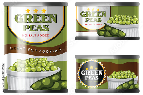 Organic Pea Food Cans Collection