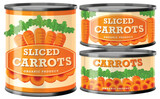 Sliced Carrot Food Cans Collection