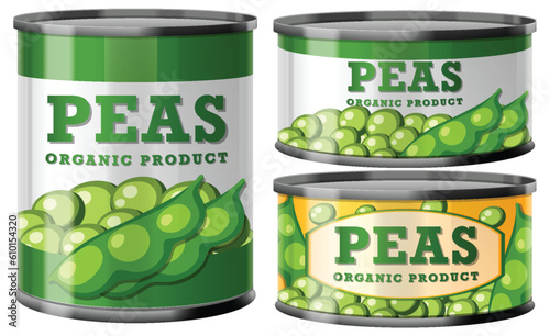 Organic Pea Food Cans Collection