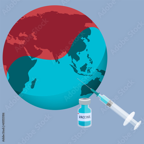 Achieve herd immunity by injecting vaccine to end the pandemic