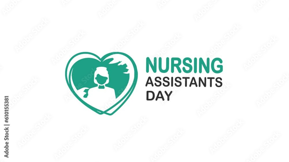 nursing assistants day animated text. 4k video greeting card. gift card. alpha channel. nursing assistants day animated text. 4k video greeting card. gift card. alpha channel.