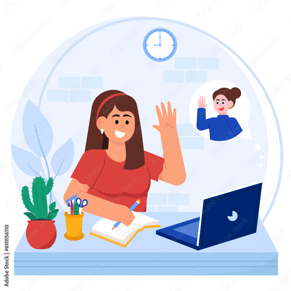 Study Online Illustration Study Online Illustration