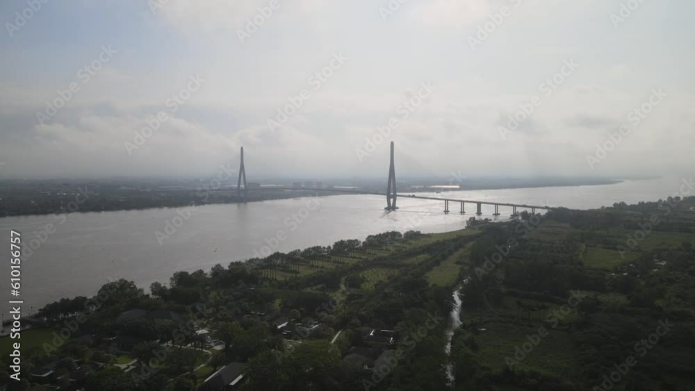 The aerial view of the Mekong Delta region in Vietnam The aerial view of the Mekong Delta region in Vietnam
