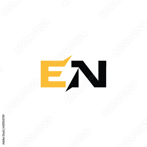 E and N Letter Electrical logo icon vector template.eps