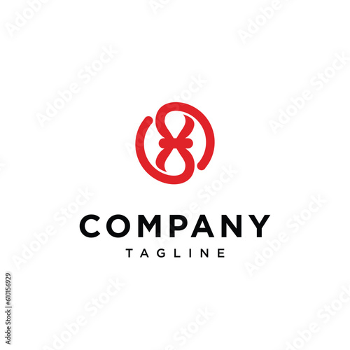 Number eight rope logo icon vector template.eps

