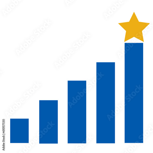 business graph with arrow