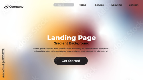 vector landing page gradient mesh texture abstract background design, colorful gradient fluid wallpaper, futuristic design backdrop for poster, cover, flyer, music, landing page, brochure, website tem
