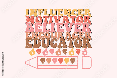 Teacher quotes EPS design, Teacher typography set, Gift card for Teacher's Day
