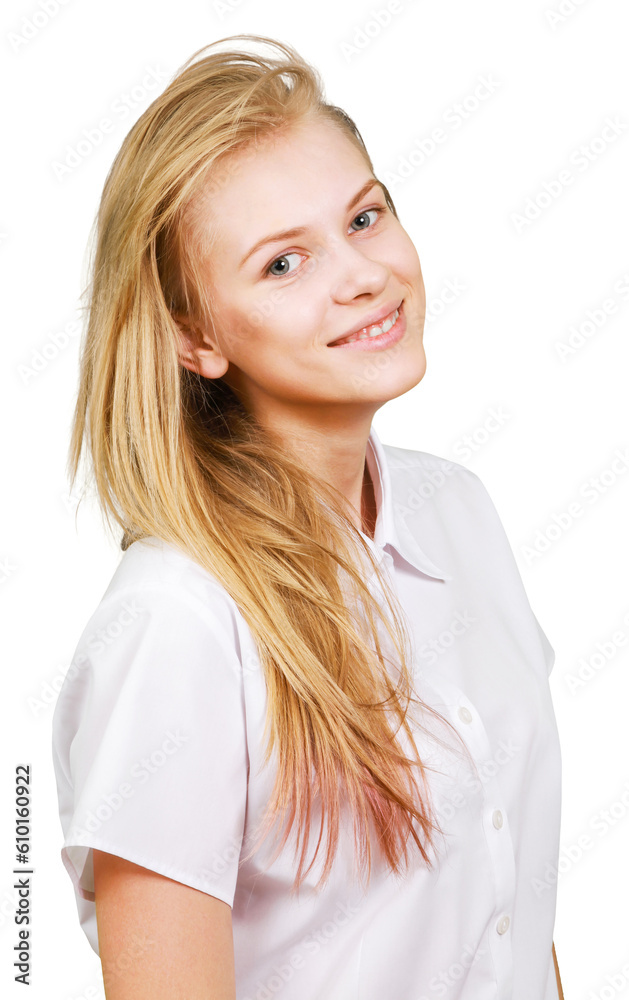 Attractive young woman with happy face and beautiful smile. Attractive young woman with happy face and beautiful smile.