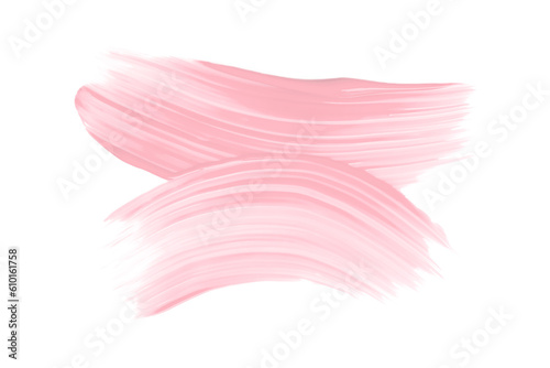 Shiny pink brush watercolor painting isolated on transparent background. watercolor png