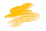 Shiny yellow brush watercolor painting isolated on transparent background. watercolor png