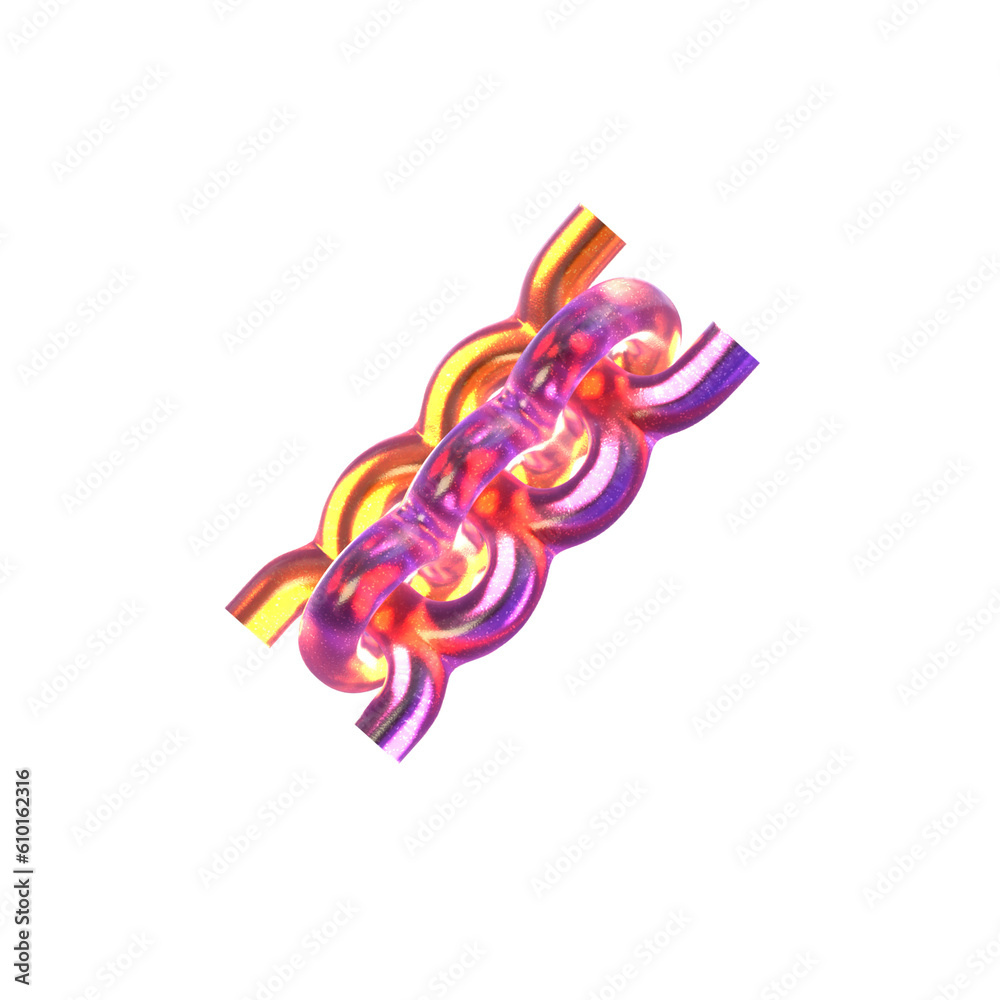 Fototapeta premium 3d Rendering - Gradient Glass Abstract Geometric Object
