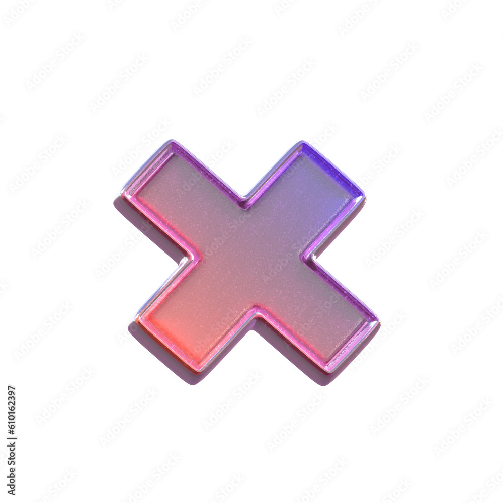 Obraz premium 3d Rendering - Gradient Glass Abstract Geometric Object