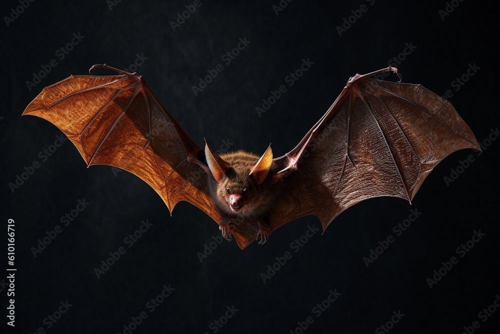 Naklejka premium Illustration of a vampire bat. Generative AI. 