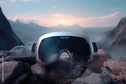 Vision Virtual Reality Pro Headset , AR Smart Glasses Design, Generative AI