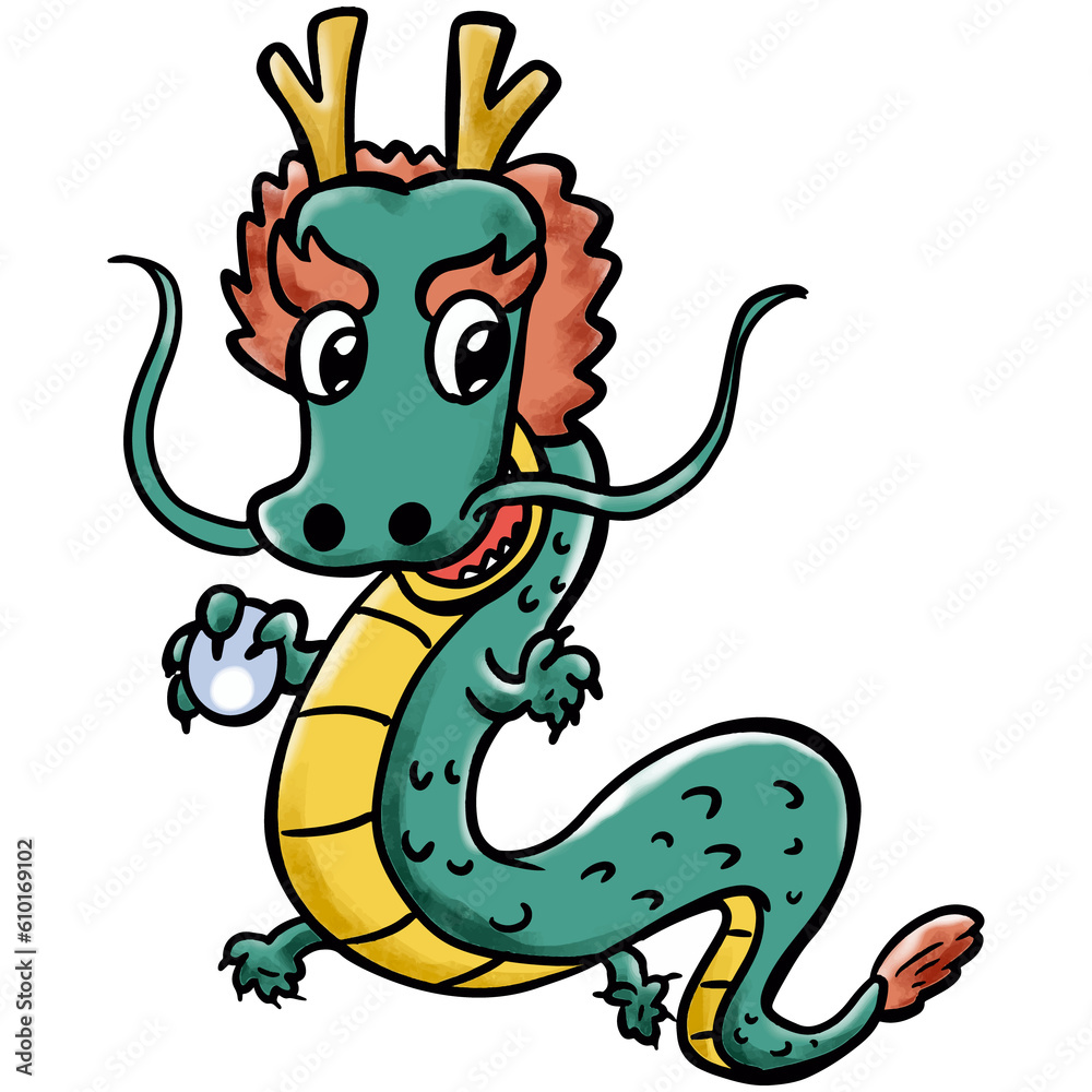 Fototapeta premium 龍のイラスト