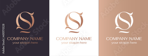 OS logo or SO monogram. OS letter logo template elements. personal monogram. Vector elegant logo.