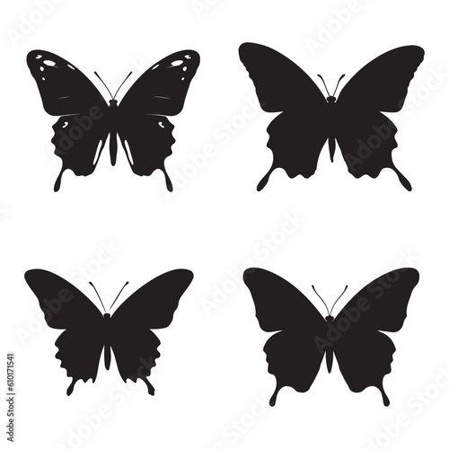 A silhouette of a butterfly