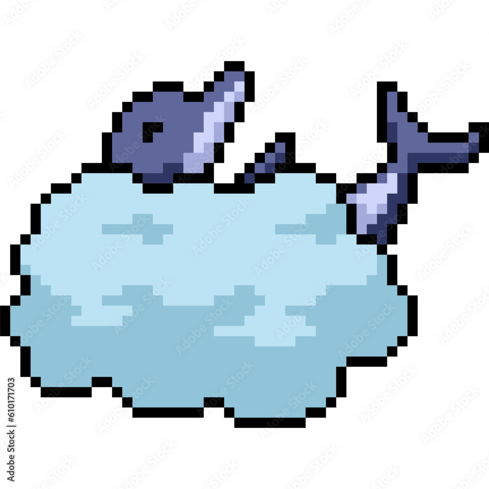 pixel art dolphin cloud swin pixel art dolphin cloud swin